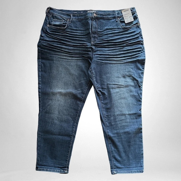Plus Size 24w Sonoma Goods For. Life High Waisted Boyfriend Jeans NEW - Picture 1 of 6